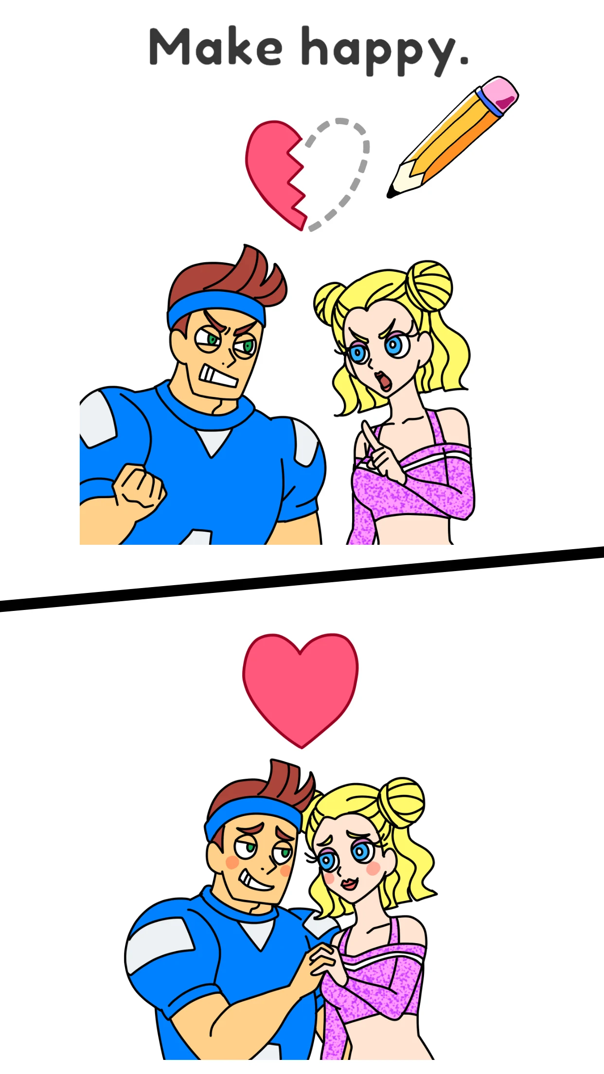 Draw Happy Cheerleader : Game screenshot