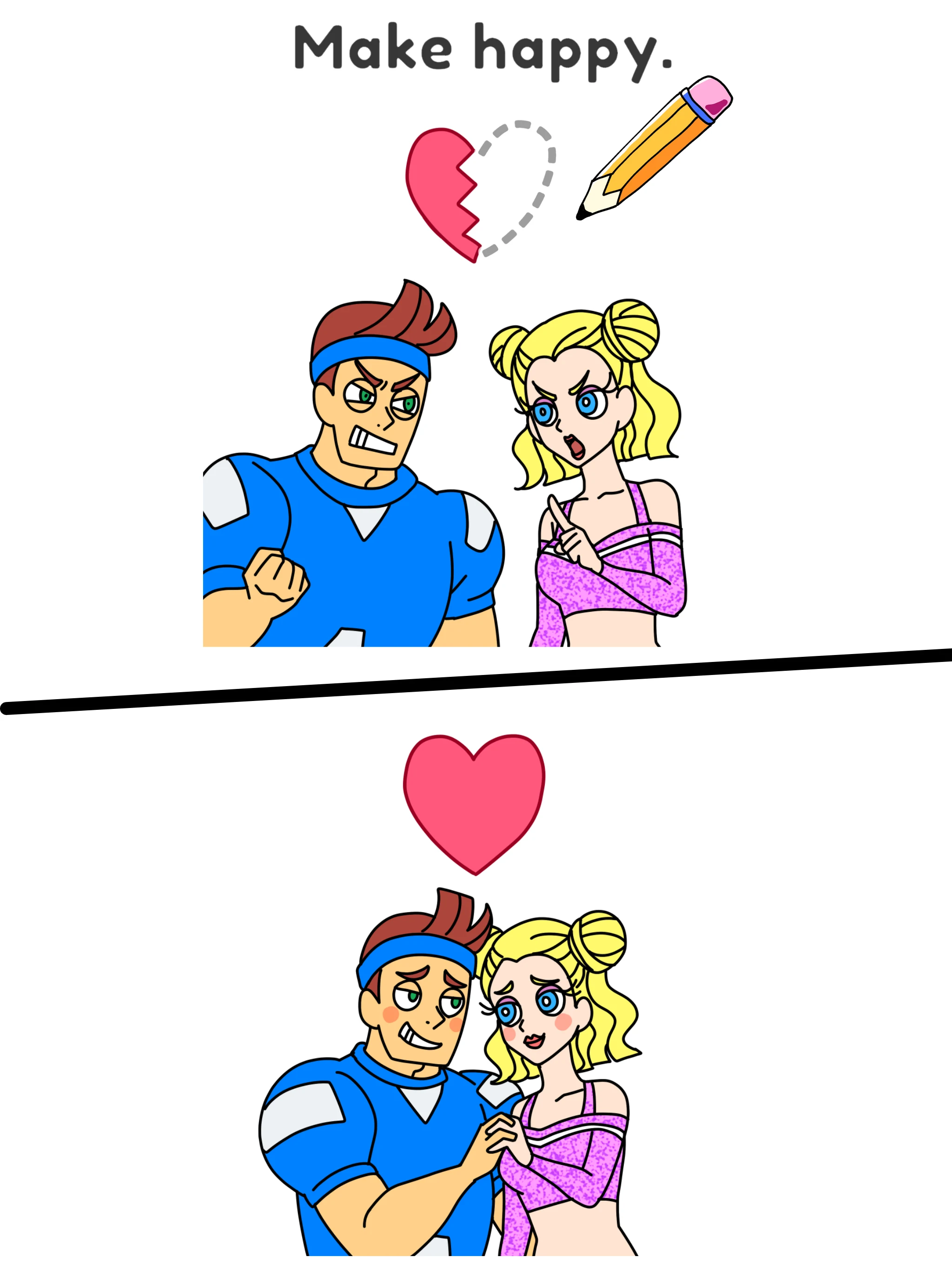 Draw Happy Cheerleader : Game screenshot